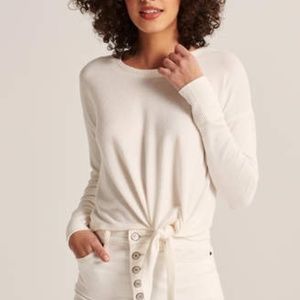 [A&F] Long-Sleeve Cozy Side-Tie Top